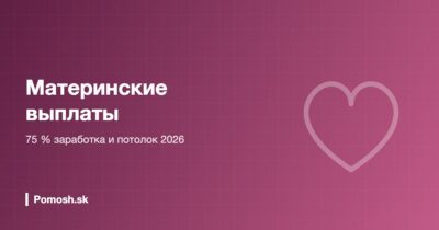 Калькулятор материнских выплат в Словакии 2026