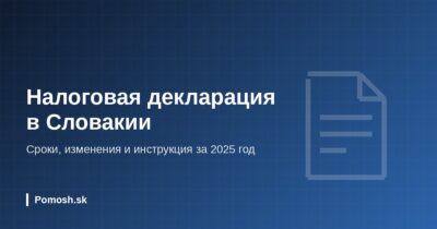 Налоговая декларация в Словакии за 2025 год: сроки и инструкция