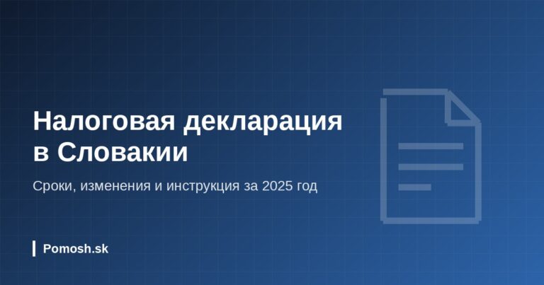 Налоговая декларация за 2025 год в Словакии: сроки и инструкция
