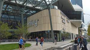 Nivy shopping centre with the bus station in Bratislava