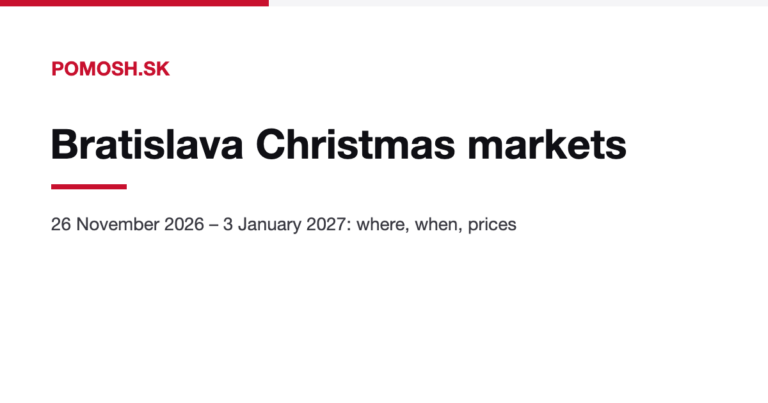 Bratislava Christmas markets 2026